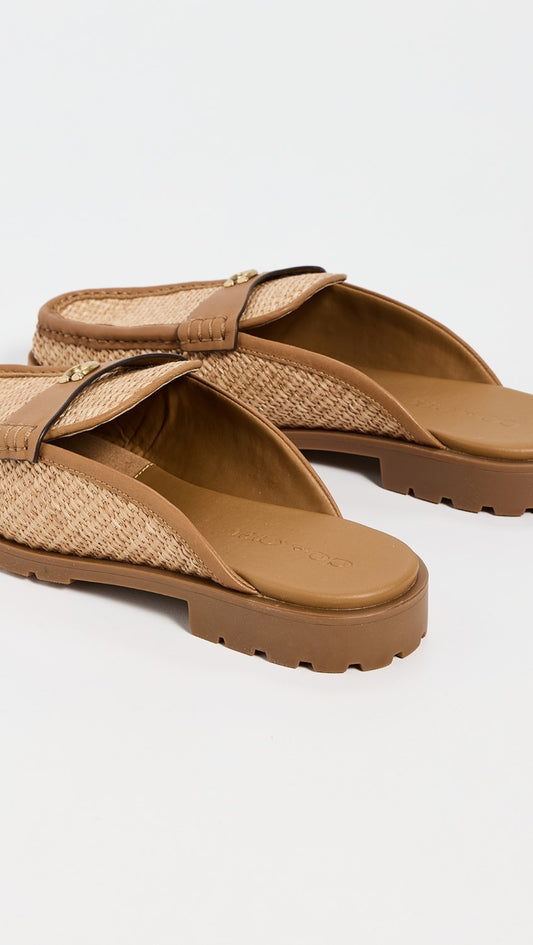 Raffia mules