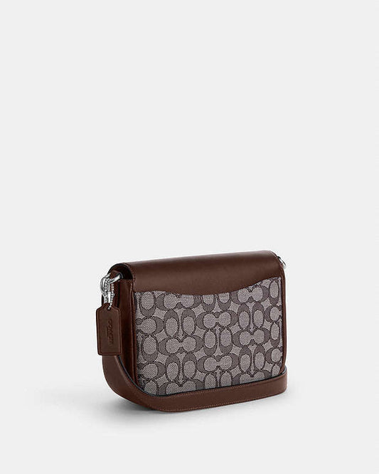 Amelia Saddle Bag In Signature Jacquard