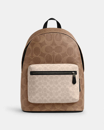 Coach West Backpack in Signature Canvas