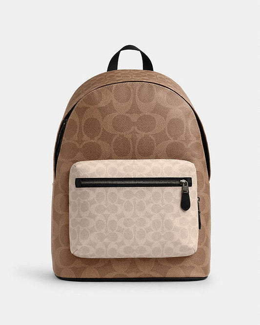 Coach West Backpack in Signature Canvas