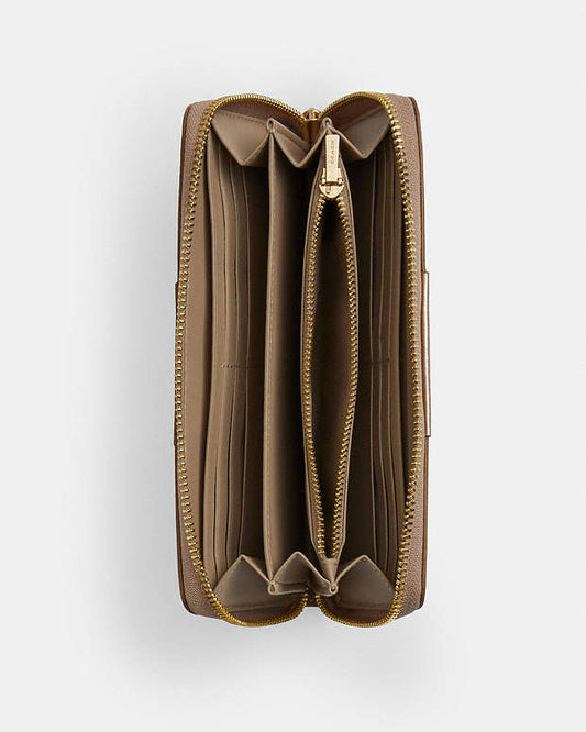 Boxed Long Zip Around Wallet In Signature Canvas