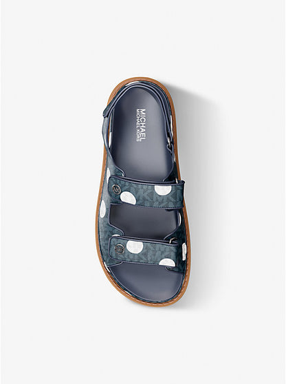 Polka Dot Double Strap Sandals