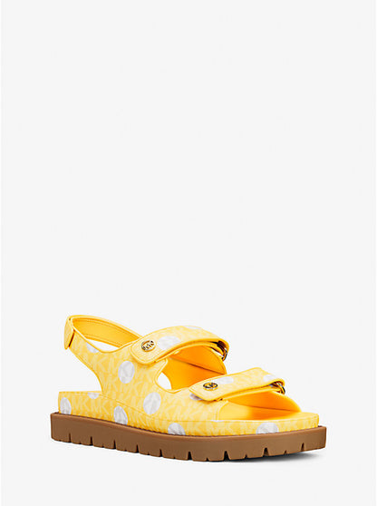 Polka Dot Double Strap Sandals
