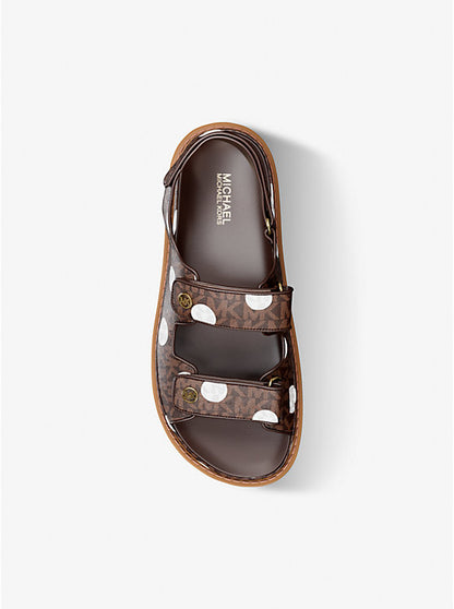 Polka Dot Double Strap Sandals