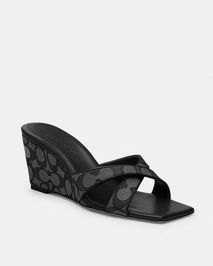 Coach Criss Cross Wedge Sandals