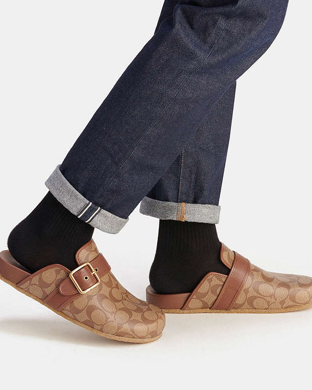 Benjamin Clog Sandal in Sig Canvas