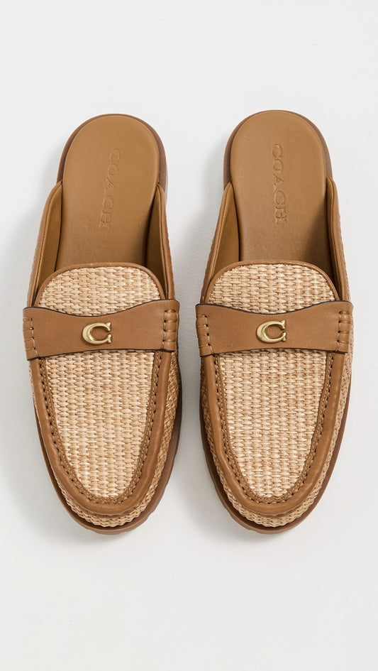 Raffia mules