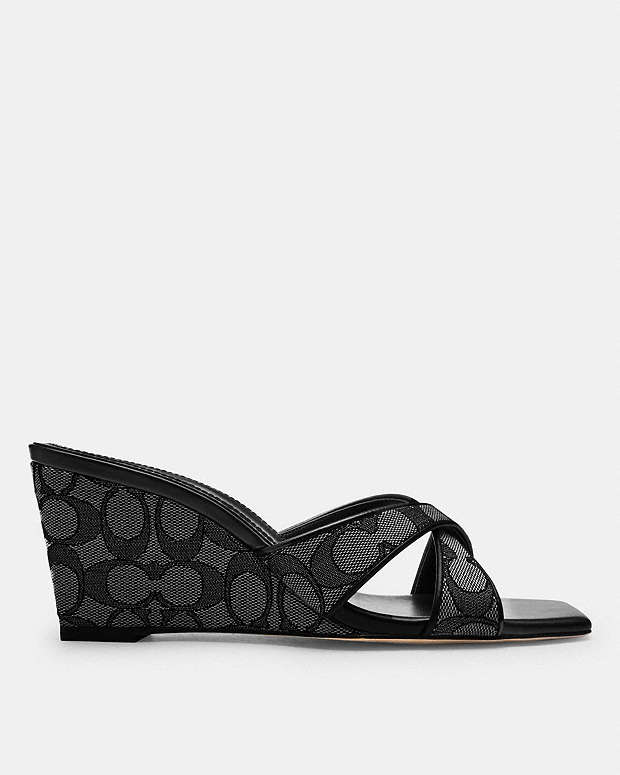 Coach Criss Cross Wedge Sandals