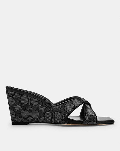 Coach Criss Cross Wedge Sandals