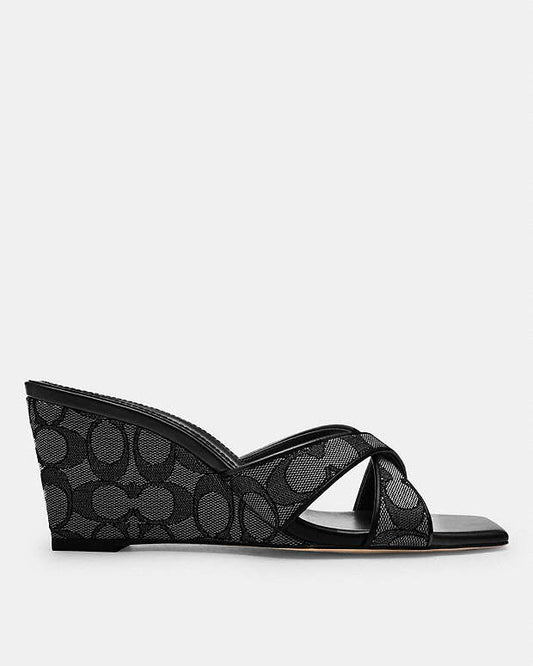Coach Criss Cross Wedge Sandals