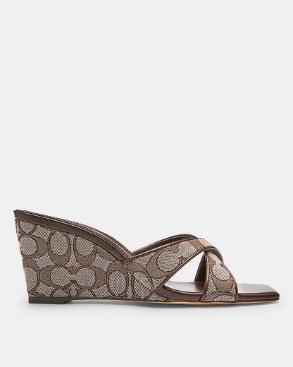 Coach Criss Cross Wedge Sandals