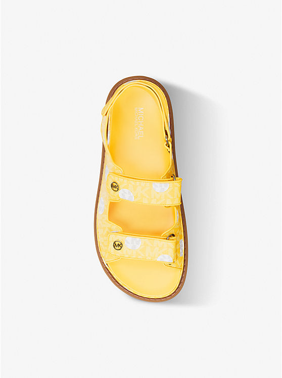 Polka Dot Double Strap Sandals