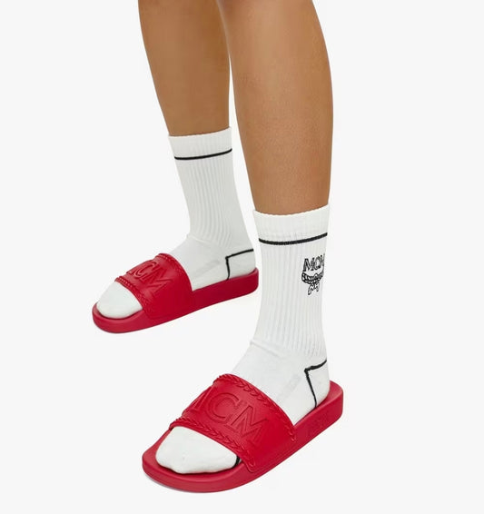 MCM Big Logo Rubber Slides