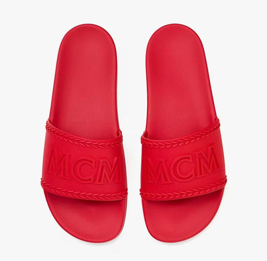 MCM Big Logo Rubber Slides
