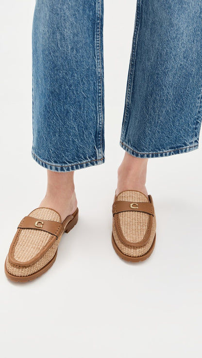Raffia mules
