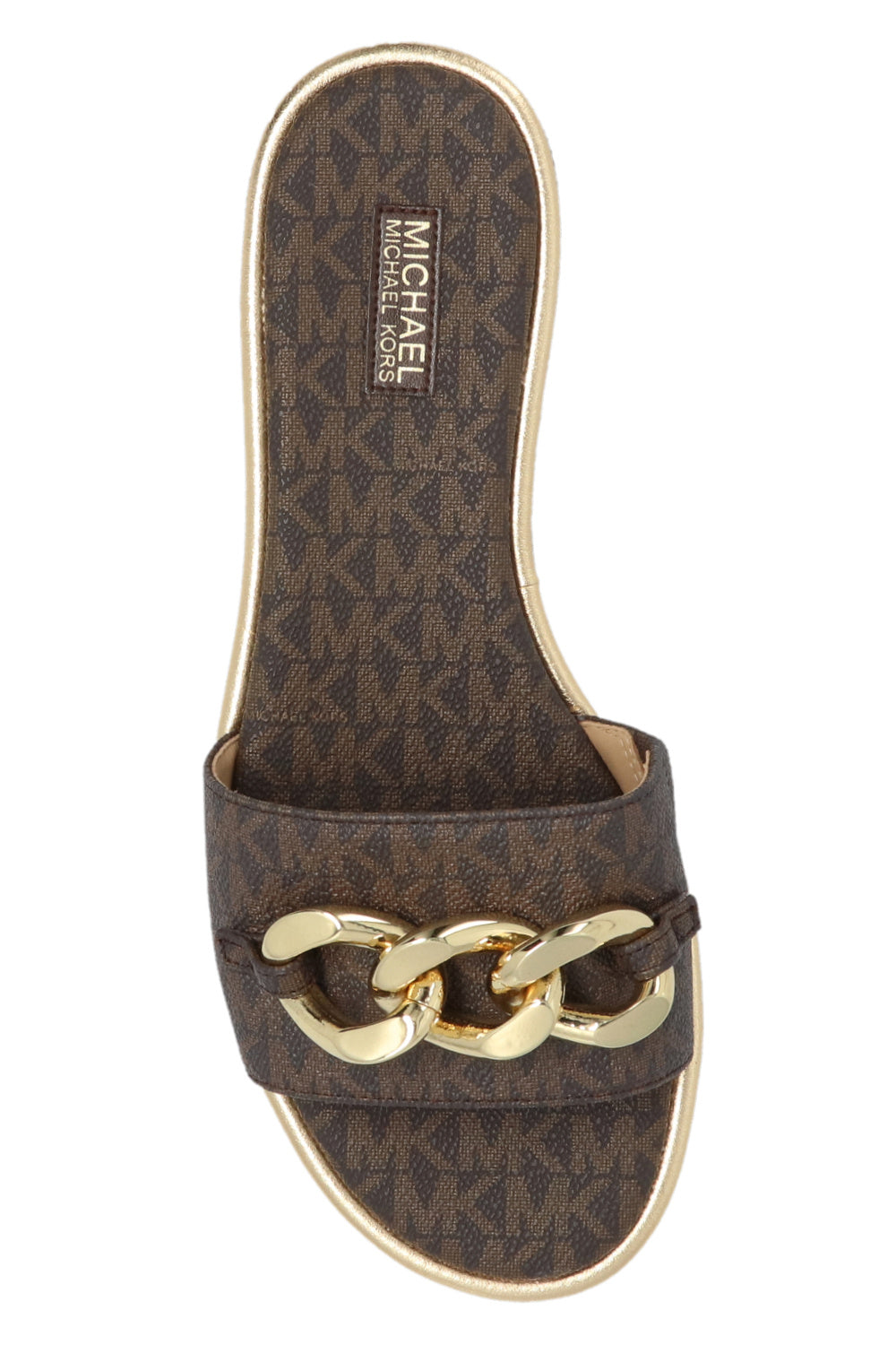 Michael Kors Monogram Chain Slide Sandals