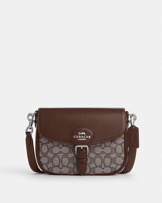 Amelia Saddle Bag In Signature Jacquard